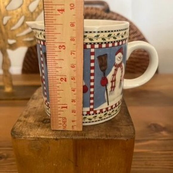 Sakura Snowmen Creamer & Sugar Bowl Set Debbie Mumm Winter Vintage Christmas - Picture 6 of 8